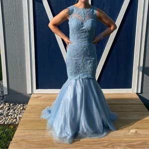 Blue prom dress
